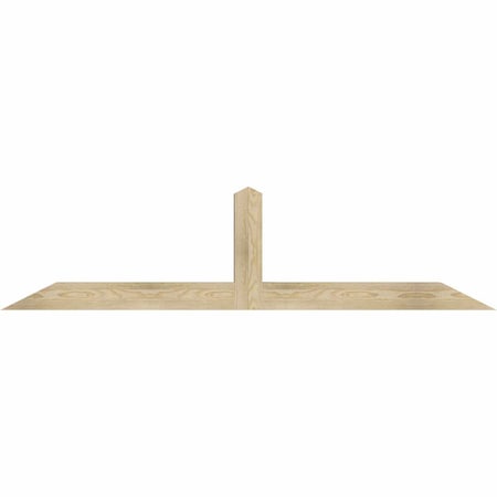 Ekena Millwork Portland Rough Sawn Timber Gable Bracket, Douglas Fir, 72"W x 18"H x 4"D x 4"F, 6/12 Pitch GBW072X18X0404POR00RDF